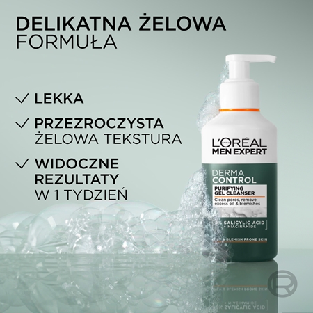 L’Oréal Paris Men Expert Derma Control żel oczyszczający z niacynamidem
