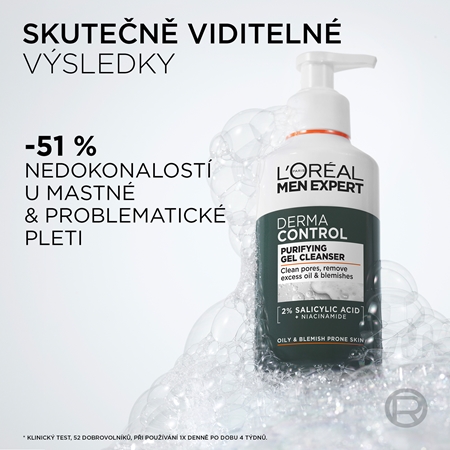 L’Oréal Paris Men Expert Derma Control čisticí gel s niacinamidem