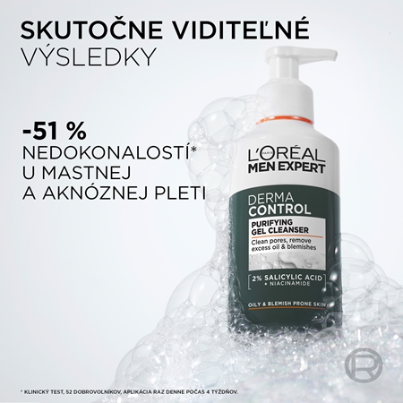 L’Oréal Paris Men Expert Derma Control čistiaci gél s niacínamidom