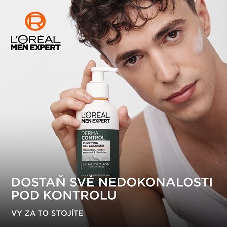 L’Oréal Paris Men Expert Derma Control čisticí gel s niacinamidem