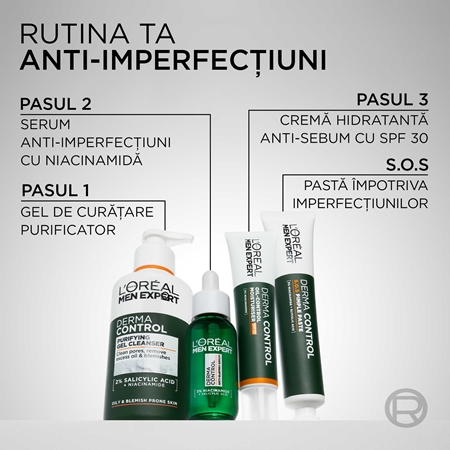 L’Oréal Paris Men Expert Derma Control ser impotriva imperfectiunilor pielii