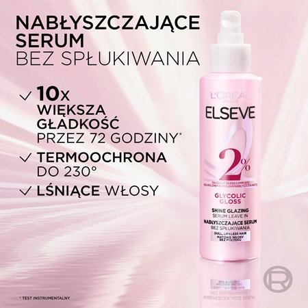 L’Oréal Paris Elseve Glycolic Gloss serum bez spłukiwania do nabłyszczenia