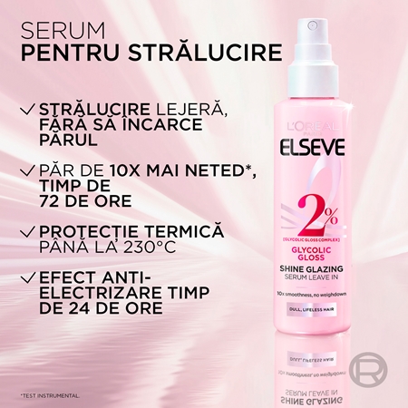 L’Oréal Paris Elseve Glycolic Gloss ser fara clatire pentru stralucire