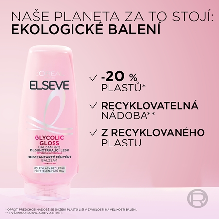 L’Oréal Paris Elseve Glycolic Gloss balzám na vlasy pro lesk