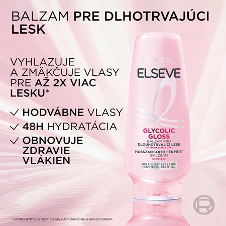 L’Oréal Paris Elseve Glycolic Gloss balzam na vlasy pre lesk