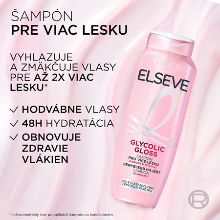L’Oréal Paris Elseve Glycolic Gloss šampón pre lesk