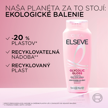 L’Oréal Paris Elseve Glycolic Gloss šampón pre lesk
