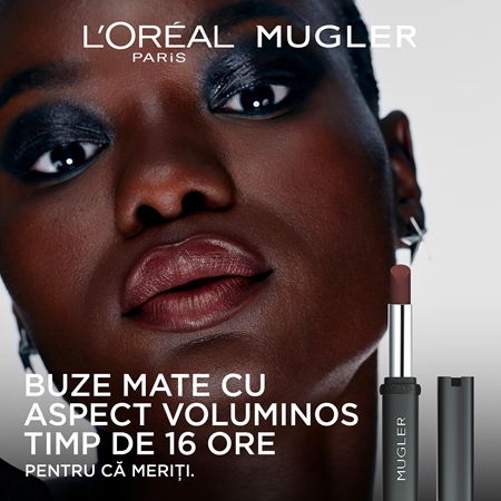 L’Oréal Paris x Mugler ruj semi-mat cu efect de hidratare