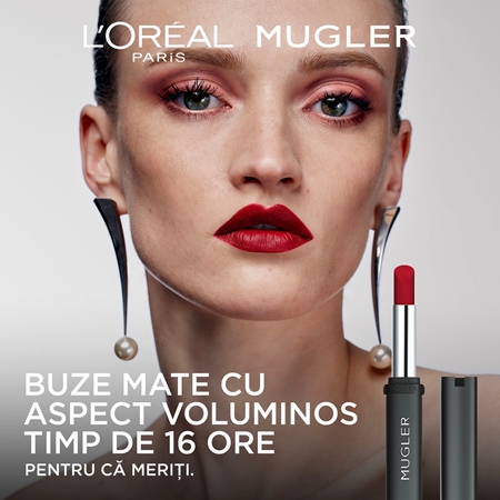 L’Oréal Paris x Mugler ruj semi-mat cu efect de hidratare