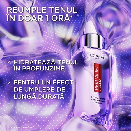 L’Oréal Paris Revitalift Filler ser antirid cu acid hialuronic