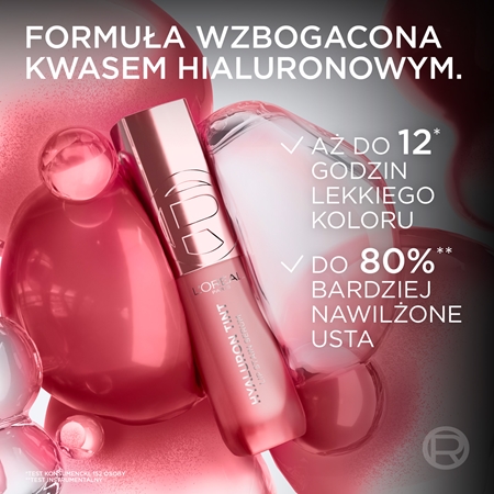 L’Oréal Paris Hyaluron Tint Lip Stain Serum szminka w płynie o działaniu nawilżającym