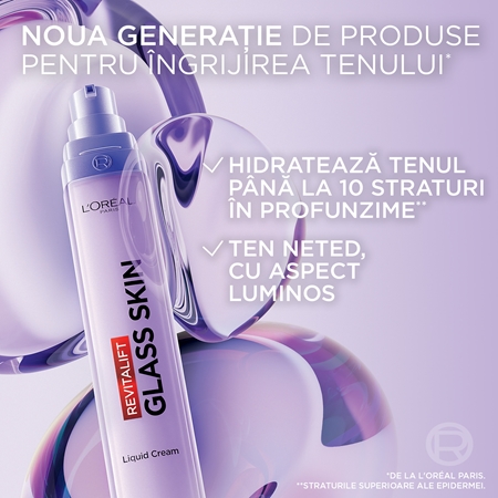 L’Oréal Paris Revitalift Filler Glass Skin Ultra - crema nutritiva pe bază de apă