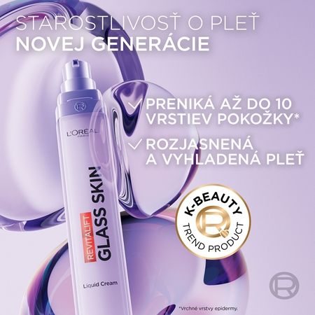 L’Oréal Paris Revitalift Filler Glass Skin intenzívny vyživujúci krém na vodnej báze
