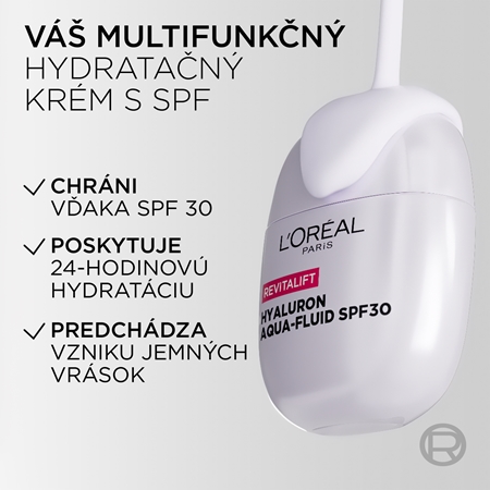 L’Oréal Paris Revitalift Hyaluron Aqua-Fluid ľahký ochranný fluid SPF 30