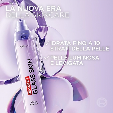L’Oréal Paris Revitalift Filler Glass Skin crema nutriente intensa a base d’acqua