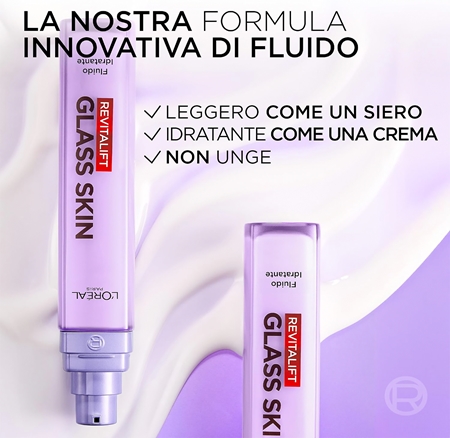 L’Oréal Paris Revitalift Filler Glass Skin crema nutriente intensa a base d’acqua