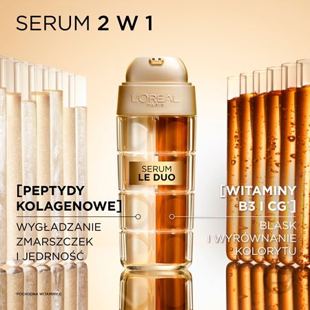 L’Oréal Paris Age Perfect Le Duo Serum dwufazowe serum odmładzające dla efektu rozjaśnienia i wygładzenia skóry