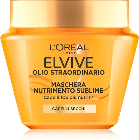 L’Oréal Paris Elvive Olio Straodinario maschera intensa per capelli per capelli brillanti e morbidi