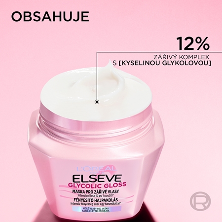 L’Oréal Paris Elseve Glycolic Gloss maska na vlasy pro zářivý lesk