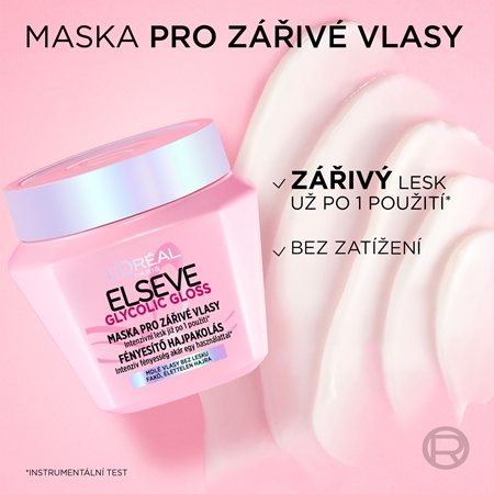L’Oréal Paris Elseve Glycolic Gloss maska na vlasy pro zářivý lesk