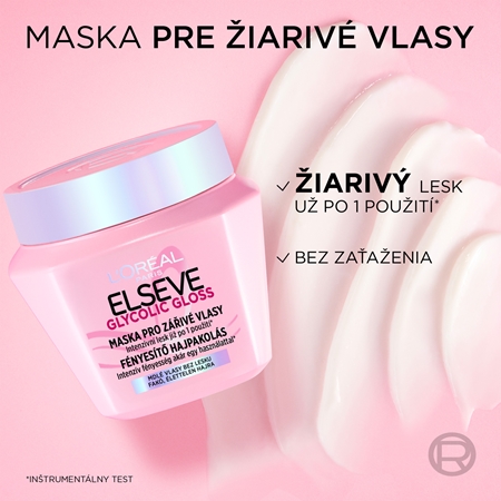 L’Oréal Paris Elseve Glycolic Gloss maska na vlasy pre žiarivý lesk
