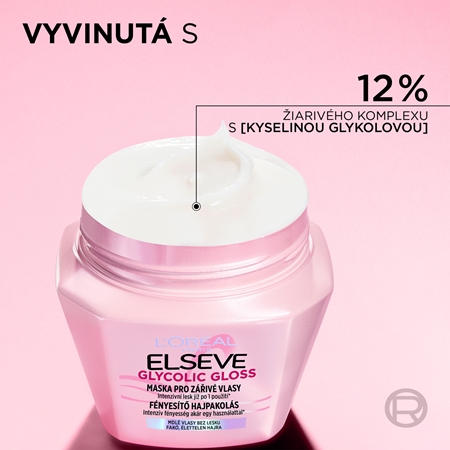 L’Oréal Paris Elseve Glycolic Gloss maska na vlasy pre žiarivý lesk