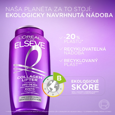 L’Oréal Paris Elseve Collagen Lifter šampón pre objem