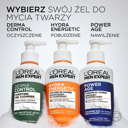 L’Oréal Paris Men Expert Hydra Energetic żel odświeżająco-oczyszczający dla mężczyzn