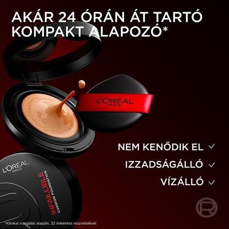 L’Oréal Paris Infaillible Cushion Foundation tartós kompakt alapozó