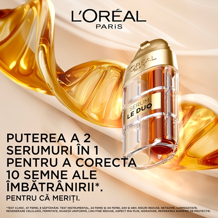 L’Oréal Paris Age Perfect Le Duo Serum ser de reîntinerire în două faze pentru strălucirea și netezirea pielii