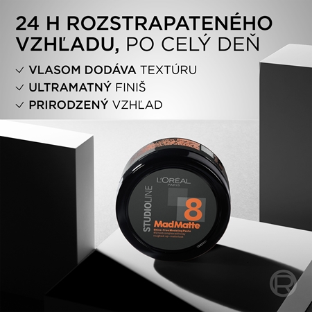 L’Oréal Paris Studio Line Mad Matte zmatňujúca pasta na vlasy