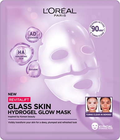 L’Oréal Paris Revitalift Glass Skin maseczka hydrożelowa z efektem rozświetlającym