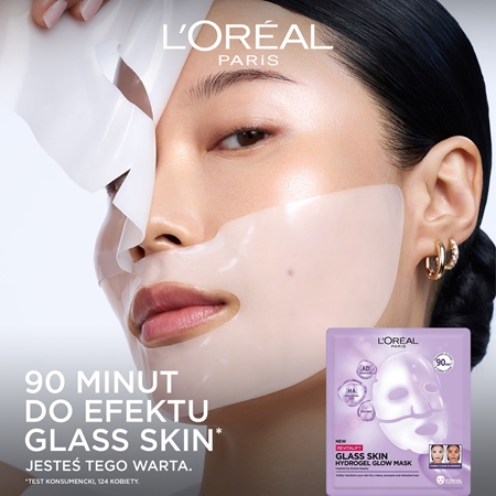 L’Oréal Paris Revitalift Glass Skin maseczka hydrożelowa z efektem rozświetlającym