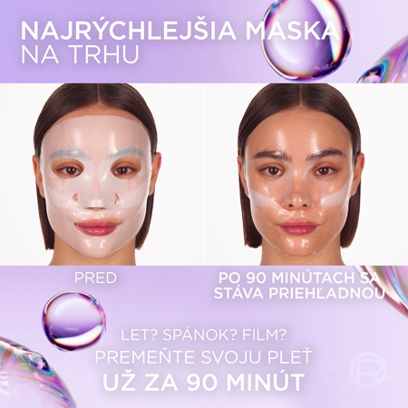 L’Oréal Paris Revitalift Filler Glass Skin hydrogélová maska s rozjasňujúcim efektom