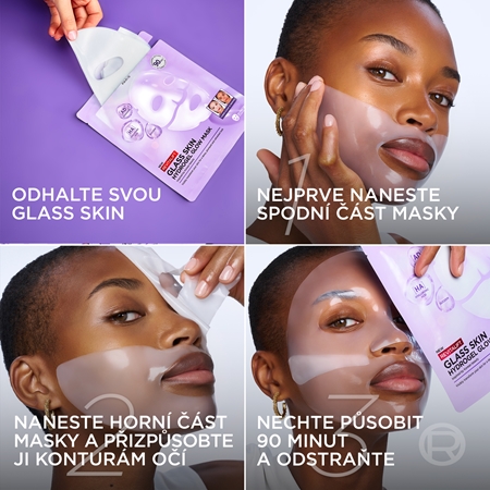 L’Oréal Paris Revitalift Filler Glass Skin hydrogelová maska s rozjasňujícím efektem