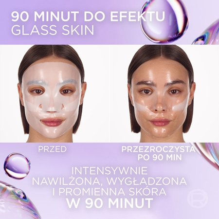 L’Oréal Paris Revitalift Glass Skin maseczka hydrożelowa z efektem rozświetlającym