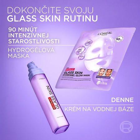 L’Oréal Paris Revitalift Filler Glass Skin hydrogélová maska s rozjasňujúcim efektom