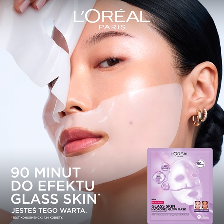 L’Oréal Paris Revitalift Glass Skin maseczka hydrożelowa z efektem rozświetlającym