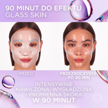 L’Oréal Paris Revitalift Glass Skin maseczka hydrożelowa z efektem rozświetlającym