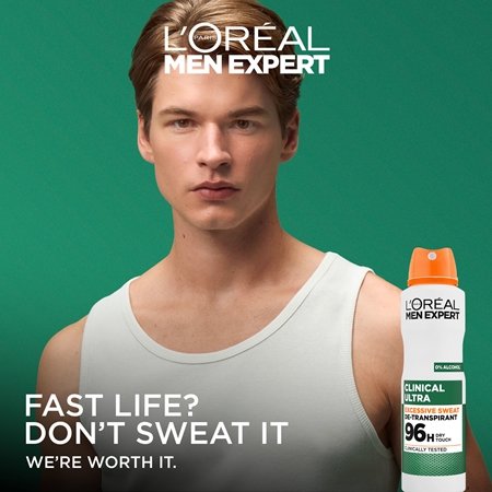 L’Oréal Paris Men Expert Clinical Ultra Antiperspirant Spray for men