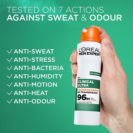 L’Oréal Paris Men Expert Clinical Ultra Antiperspirant Spray for men