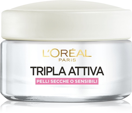 L’Oréal Paris Tripla Attiva crema giorno idratante per pelli sensibili e secche