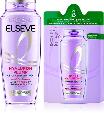 L’Oréal Paris Elseve Hyaluron Plump ενυδατικό σαμπουάν με υαλουρονικό οξύ
