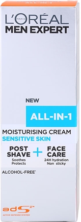 L’Oréal Paris Men Expert All-in-1 зволожуючий крем для чутливої шкіри