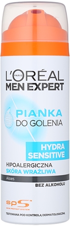 L’Oréal Paris Men Expert Hydra Sensitive espuma de afeitar sin alcohol