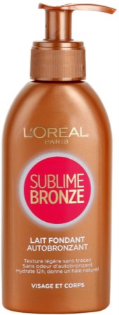 L’Oréal Paris Sublime Bronze samoopalovací mléko na obličej a tělo