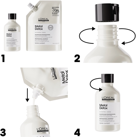 L’Oréal Professionnel Serie Expert Metal Detox takarékos kiszerelés a károsult hajra