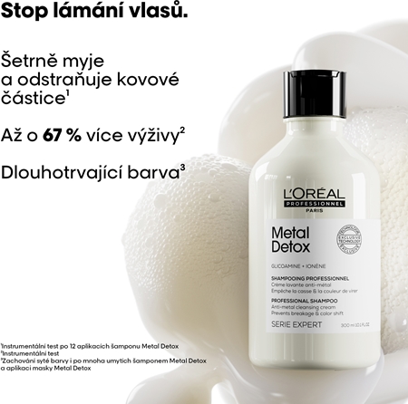 L’Oréal Professionnel Serie Expert Metal Detox hloubkově čisticí šampon pro barvené a poškozené vlasy