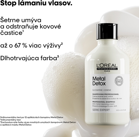 L’Oréal Professionnel Serie Expert Metal Detox hĺbkovo čistiaci šampón pre farbené a poškodené vlasy