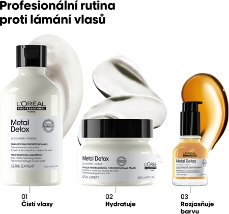 L’Oréal Professionnel Serie Expert Metal Detox hloubkově vyživující maska pro barvené a poškozené vlasy
